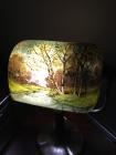 Nature view designed lamp on table