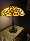 Abstract designed vintage lamp on night
