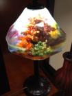 Flower designed antique vintage lamp on night