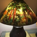 Nature view designed lamp on a table