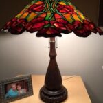 Flower design lamp with photo frame